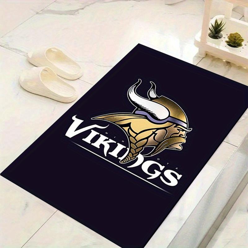 1pc Viking Warriors Pattern Area Rug, Anti slip Non Shedding Stain Resistant Carpet