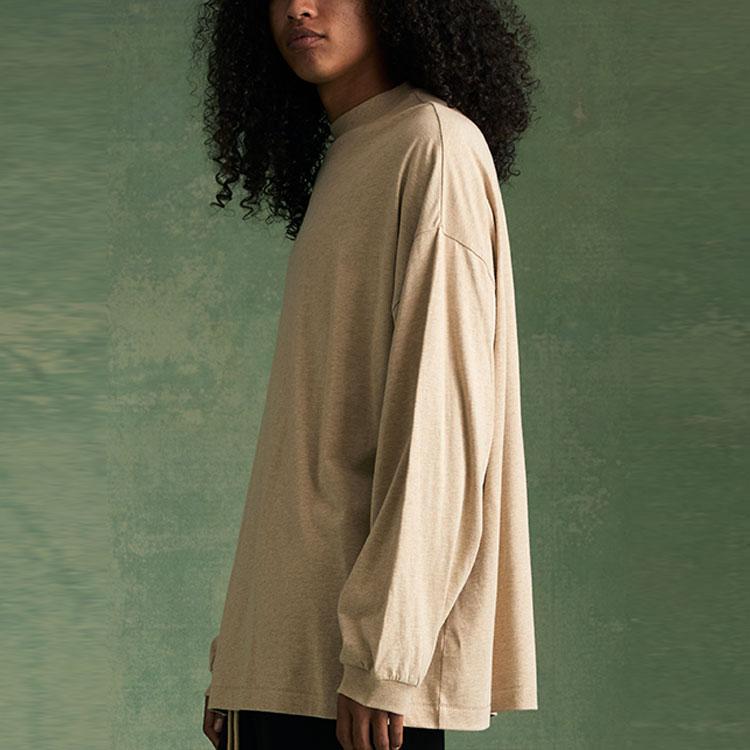 Fear of God Футболка Essentials с длинными рукавами Gold Heather Мужские топы Желто-коричневый 125BT232013F