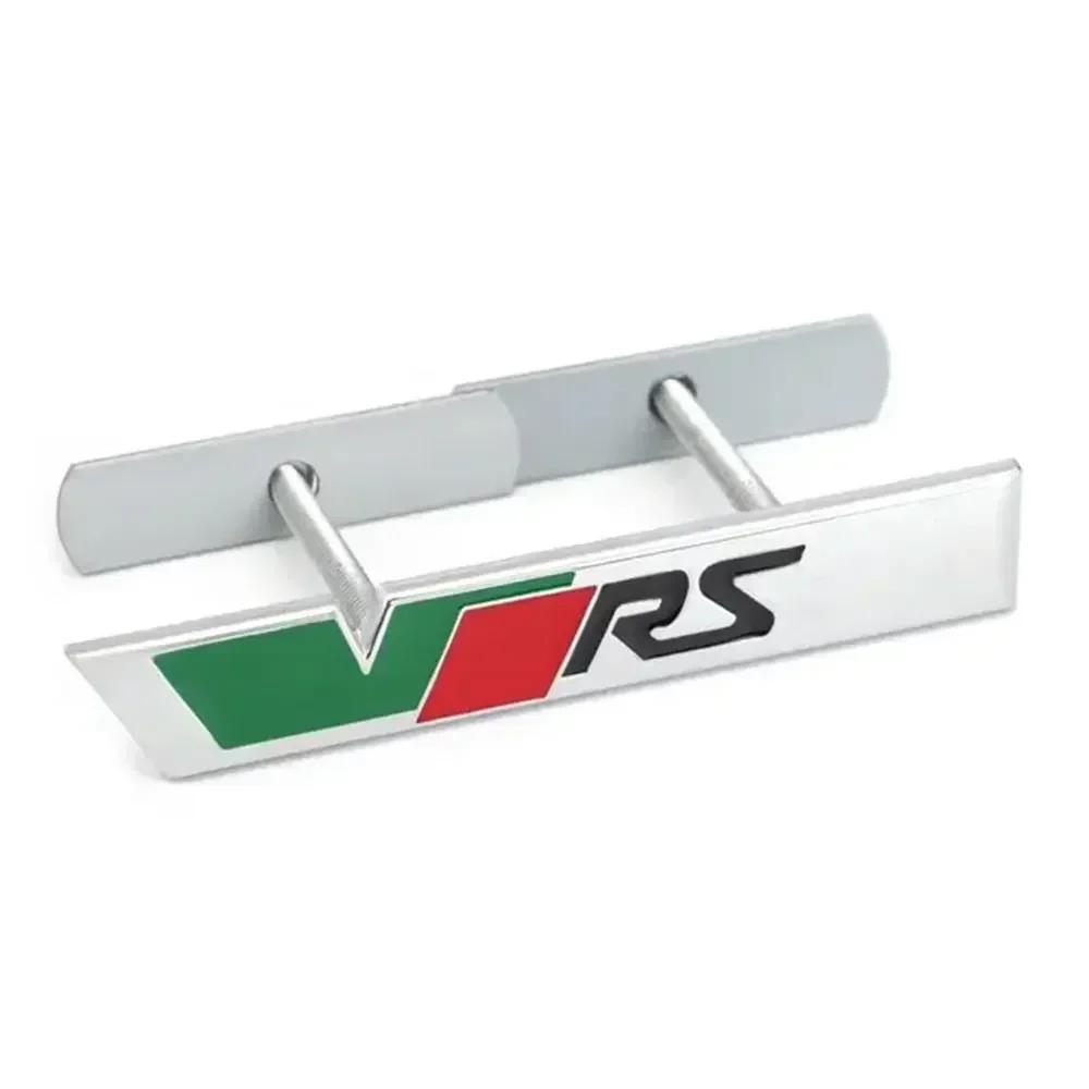 1Pc 3D Metal VRS Letters Logo Car Side Fender Emblem Rear Trunk Sticker Front Grille Badge Decals