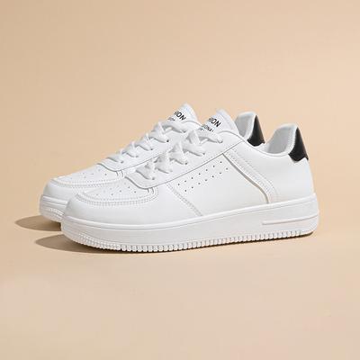 Модные женские вулканизированные туфли Новые трендовые дышащие белые кроссовки Корейский стиль Толстая подошва Спортивные повседневные кеды на платформе для скейтборда