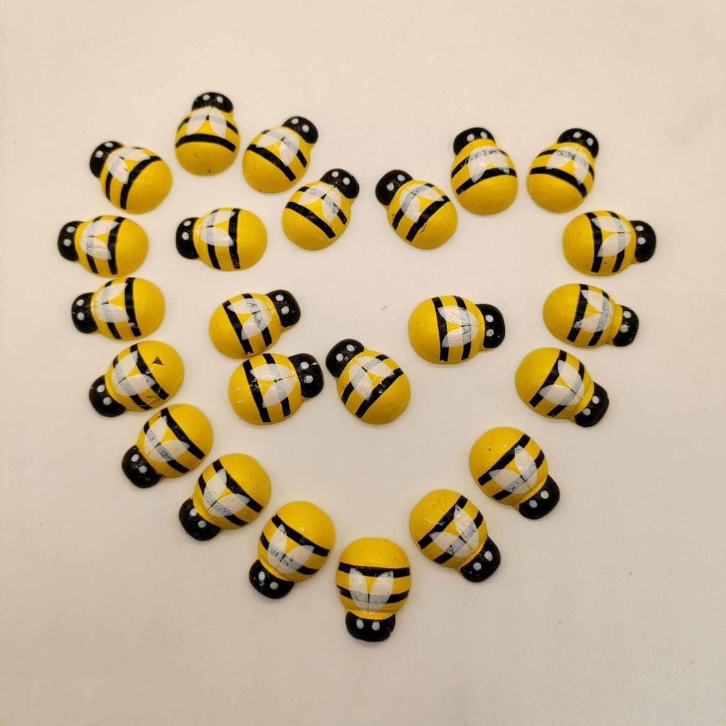 DIY деревянная пчела, ремесло, трехмерное украшение, микро-декорация