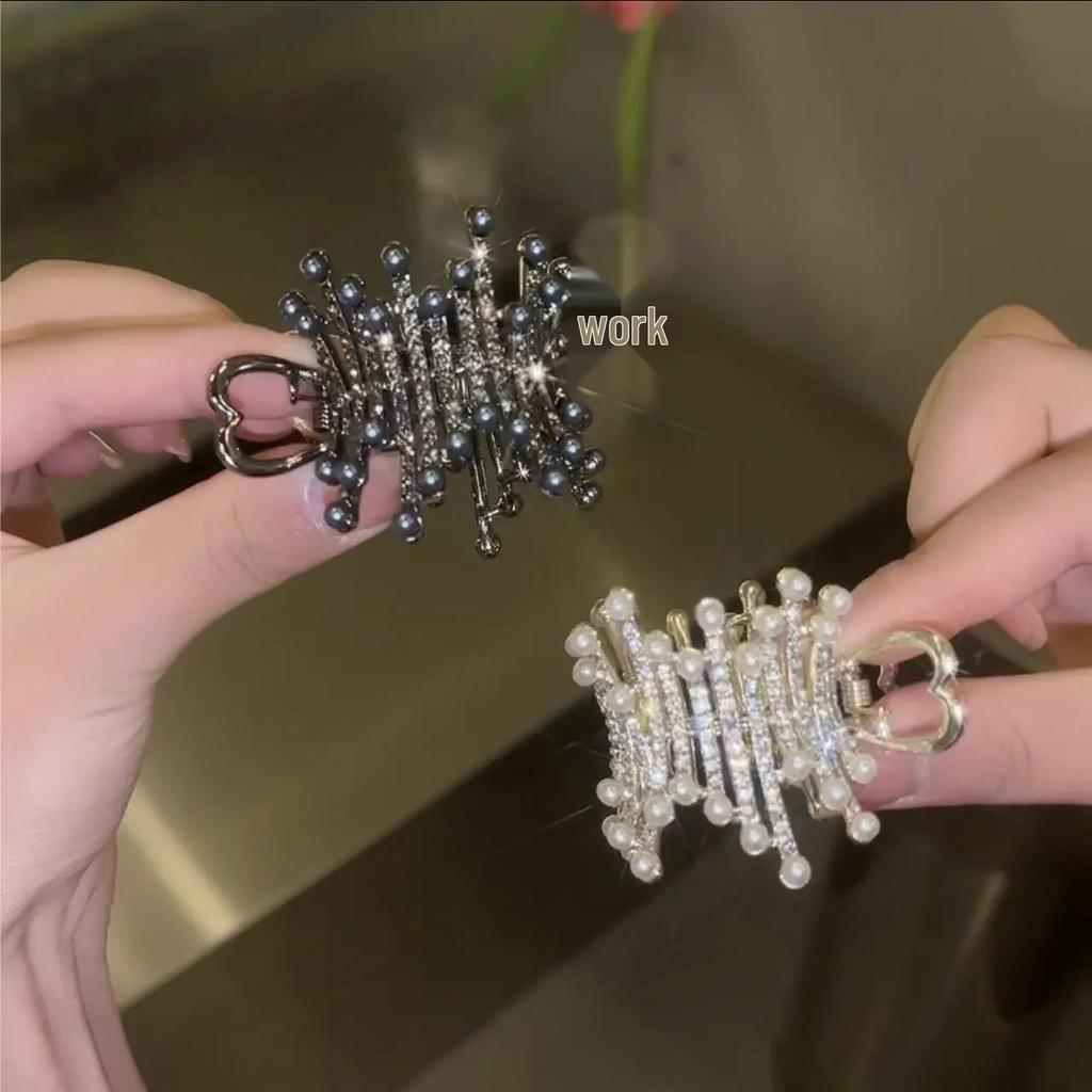 2024 Summer Rhinestone High Ponytail Claw Clip - Women's Updo Hairpin