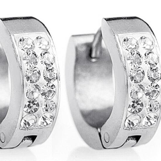 1 пара серег-пуссетов Стильный панк-стиль Титановая сталь Крошечный круглый Маленький пуссет для вечеринки