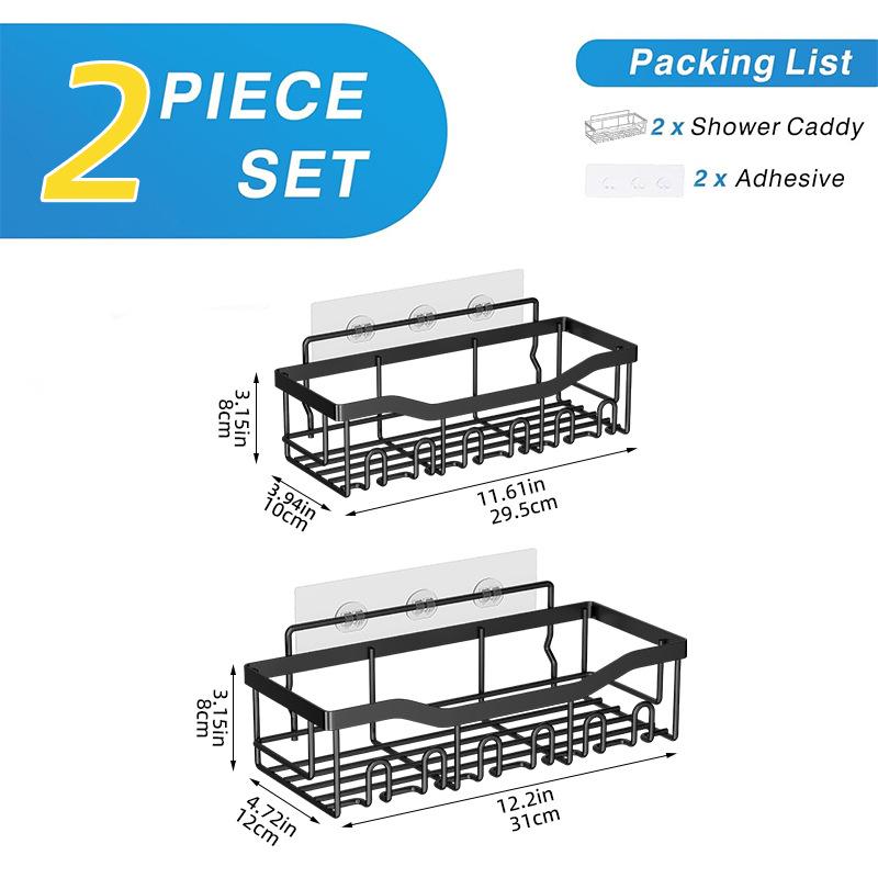 Настенная полка-органайзер для ванной комнаты без сверления