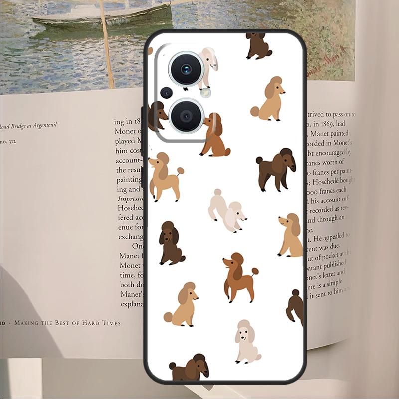 Poodle Dog Cover For OPPO Reno 14F 11F 12F 13F 10 11 12 13 14 Pro 7 8 Lite OPPO Find X6 X8 X9 Pro Case