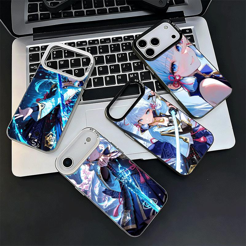 Genshin Impact Kamisato Ayaka Soft Phone Case for iPhone 15 16 17 Pro Max 17Air 16E 14 Plus 13 12 Mini Shockproof Cover Back She