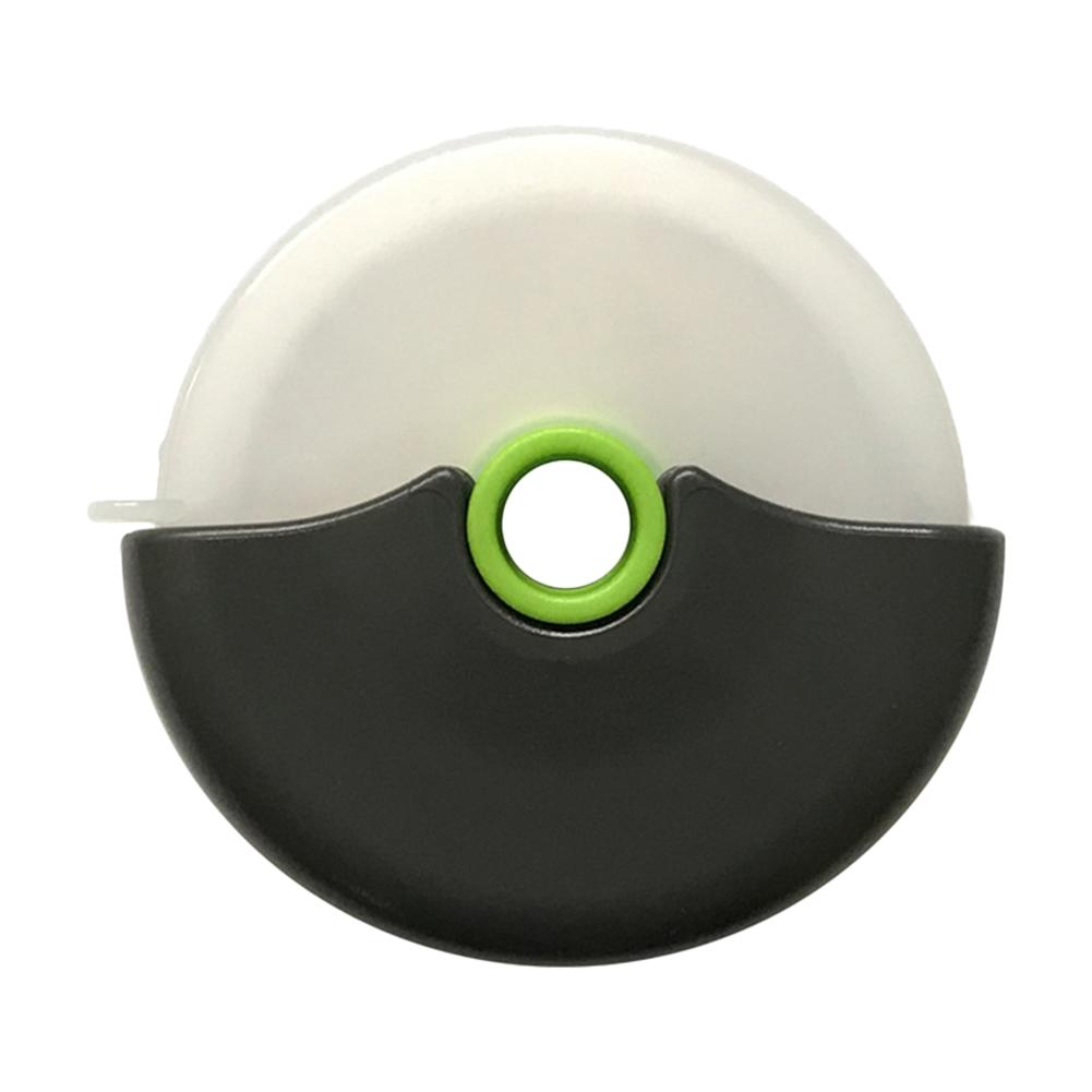 Stainless Steel Dough Pizza Slicer Cutter with Lid Roulette Roller Pizza Knife Non-slip Handle Washable for Kitchen Baking Tools