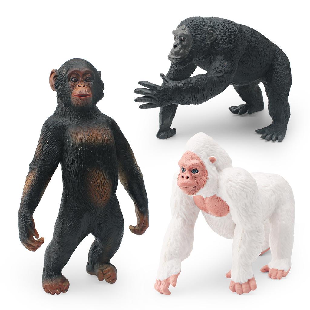 Supply Simulation Forest Animals 3 Types Of Orangutan Model White Orangutan Chimpanzee Solid Static Ornament Toys