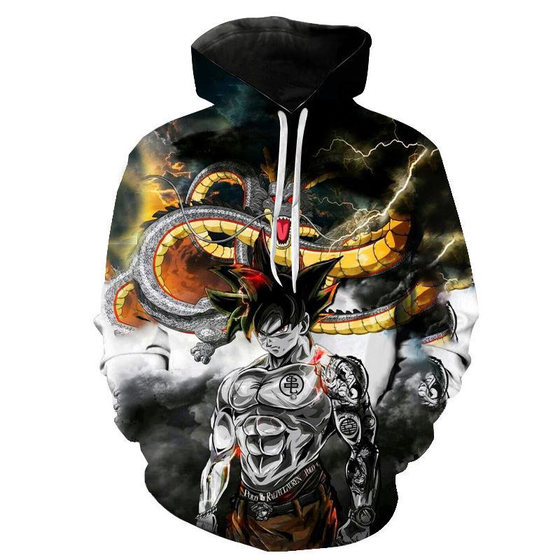 На ваш выбор Толстовки Новые Аниме Толстовки Мужчины Женщины Гоку Повседневный Мальчик Девочка Пользовательский 3D Принт Пуловер Пальто Топы Уличная одежда