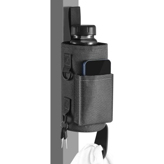 Магнитная сумка для воды для спортзала с карманами для телефона, плечевым ремнем, для фитнеса