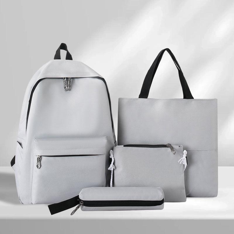 4pcs New Fashion Schoolbag Shoulder Handheld Large Capacity Shoulder Bag Simple Backpacks