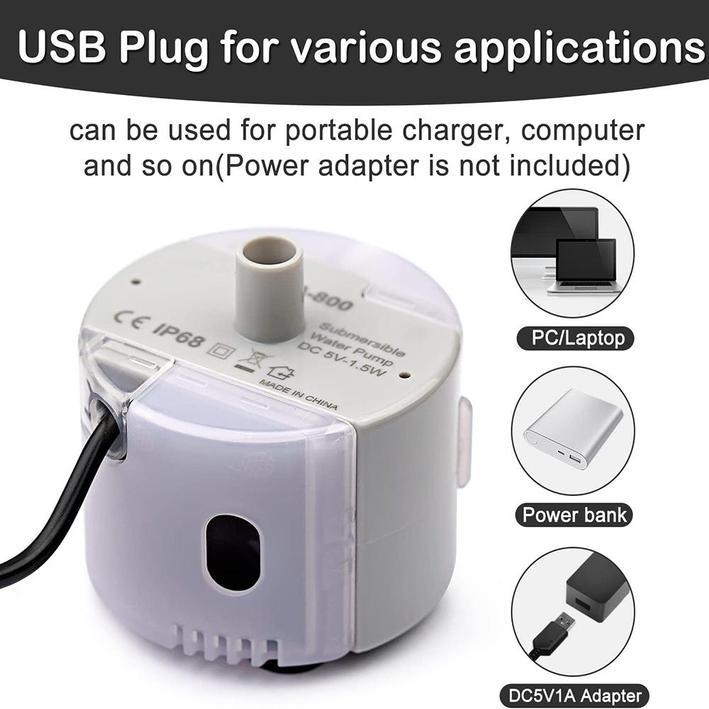 Заменить водяной насос для кошачьего фонтана для воды Мотор Погружной насос Домашний питомец Кошка Фонтан для воды SMA-800 USB Бесшумный водяной насос Аксессуары