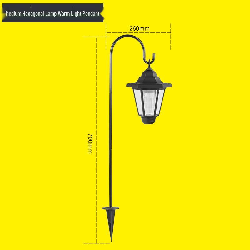 Шестигранный солнечный садовый газонный светильник и настенный фонарь