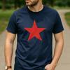 Vintage Red Star Graphic TShirt Unisex 100 Cotton Breathable Short Sleeve Loose Fit Casual Daily Wear Unisex Street Tees