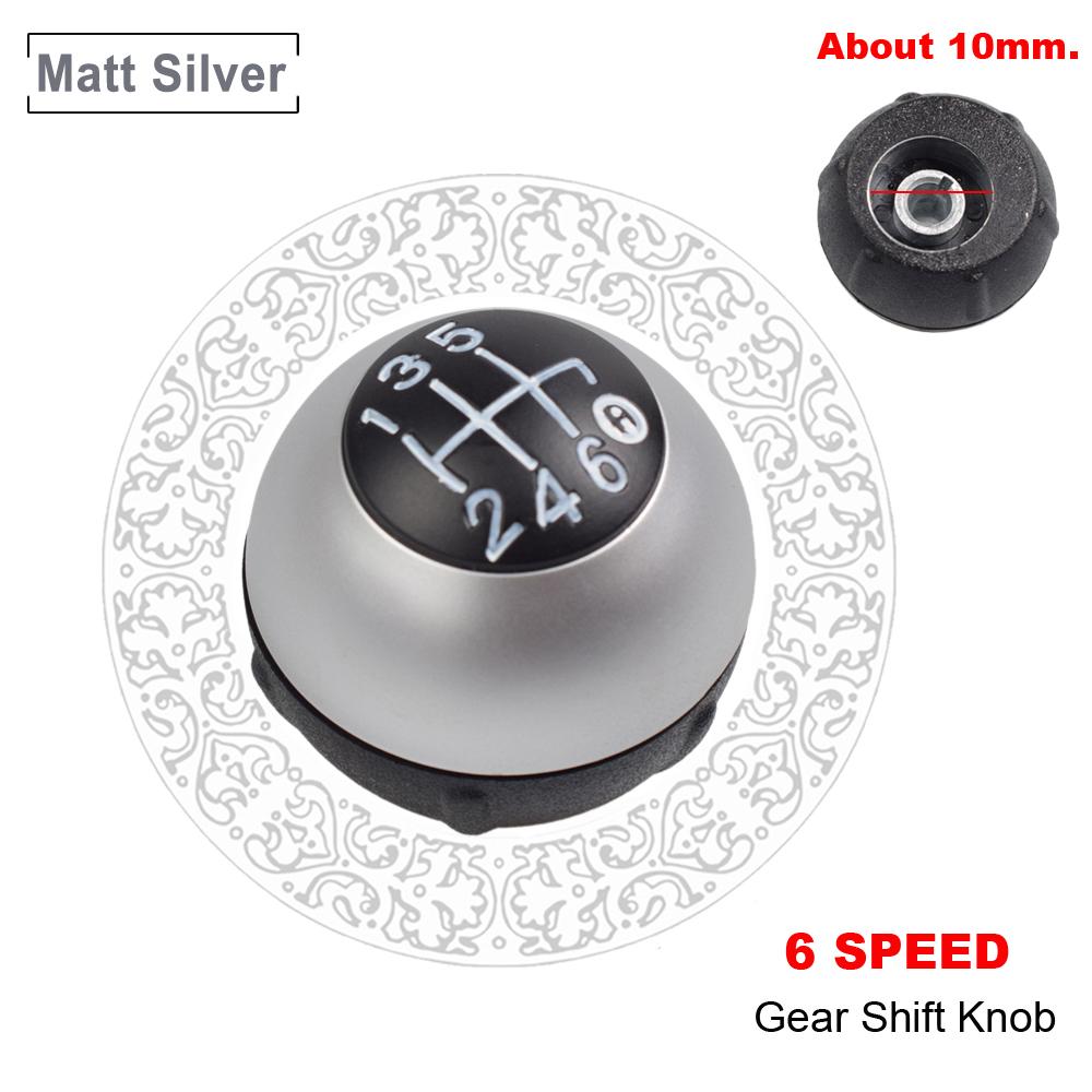5 6 Speed Gear Shift Knob for Fiat 500 2012-2018 Chrome+Red 55344048