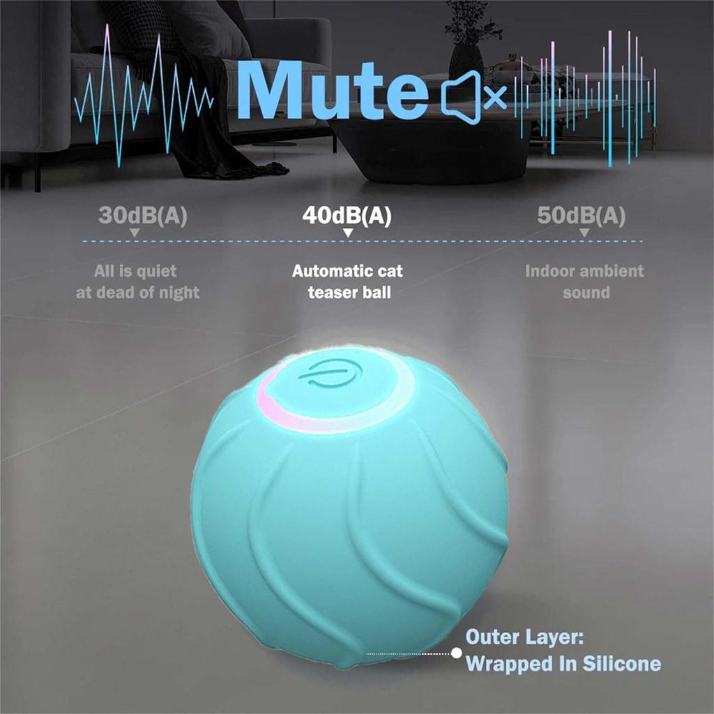 Интеллектуальная интерактивная игрушка для кошек Powerball 2.0 Игрушка для кошек Smart Cat Ball избавляет от скуки, защищает от укусов, тихий компаньон, привлекает кошек