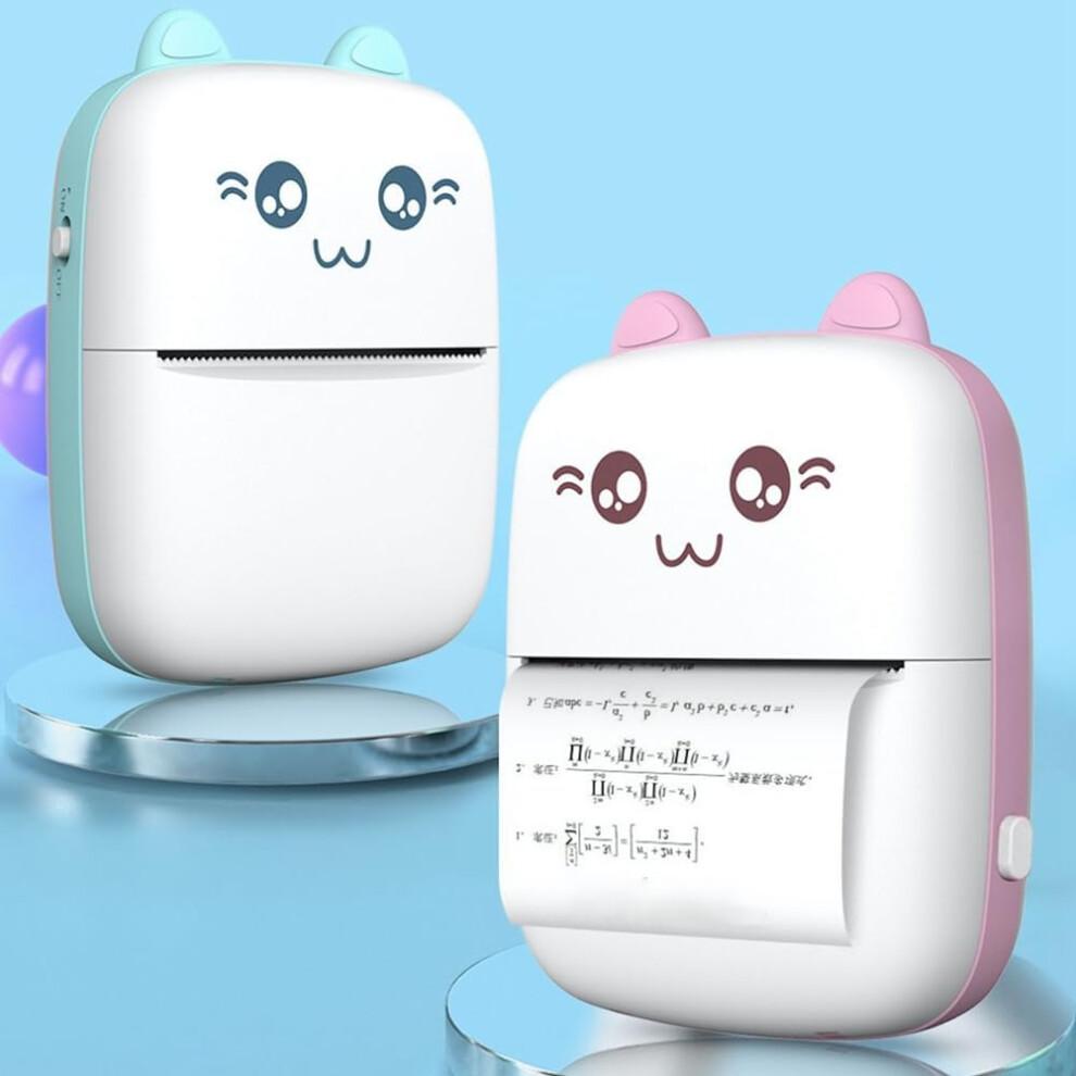 Small Portable Wireless Thermal Photo Printer PocketSized Mini Label Printer For Students Blue