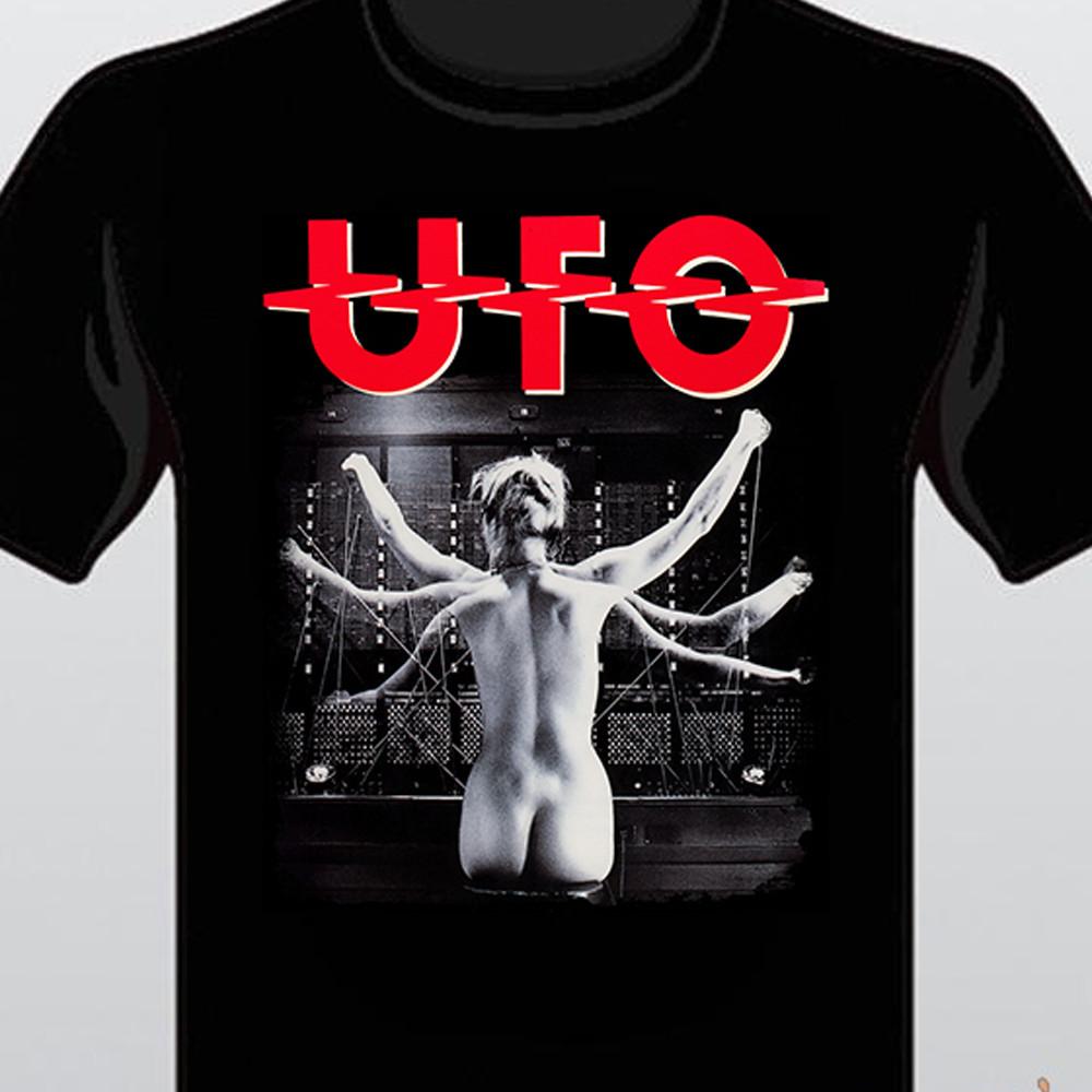 UFO BAND Установление Контакта черная футболка с коротким рукавом Все размеры JJ4003 Унисекс футболка