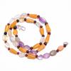 Yellow Aventurine Amethyst Moonstone Smooth Beads Necklace 4-12 Mm 18" UB-7871 UB-7871