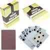 A Deck of Playing Cards and 50 Pieces Round Table Game Accessories Set Large Letters Frosted Plastic Playing Cards