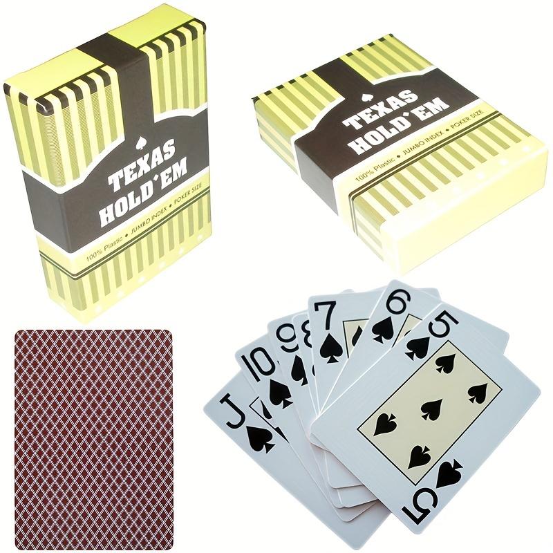 1 Deck of Easy - Grip Frosted Plastic Cards with Large Print + 50 Round Game Props - Compact Board Game Set for Travel and Indoor Entertainment