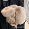 Плюшевая сумка женская 2025 новая осень и зима нишевая легкая роскошь высокий класс ручная сумка плечевая кроссбоди сумка-ведро