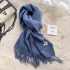 Winter Women Scarf Female Luxury Brand Scarves Lady Tassel Bandana Women Solid Shawl