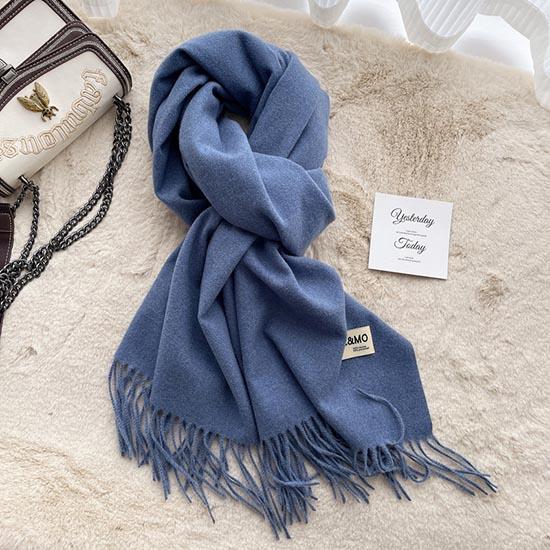 Winter Women Scarf Female Luxury Brand Scarves Lady Tassel Bandana Women Solid Shawl