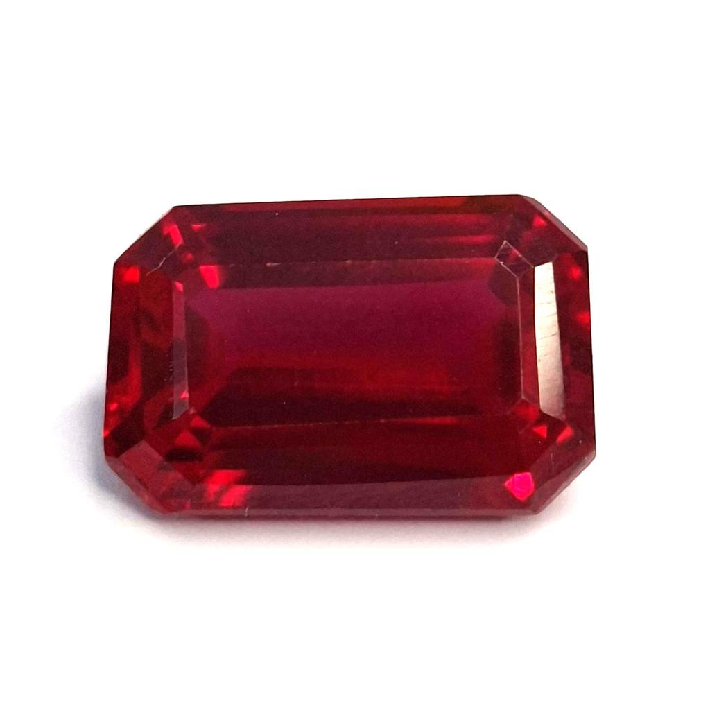 Certified Natural Mozambique Red Ruby Emerald Cut 9-11 Ct Stunning Gemstone