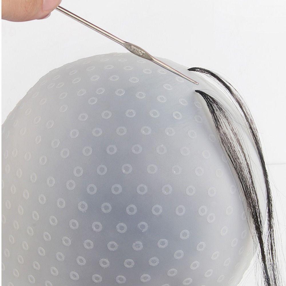 Professional Adjustable Hair Dye Hat Silicone Hair Coloring Cap Beauty Highlighting Dye Cap  Salon