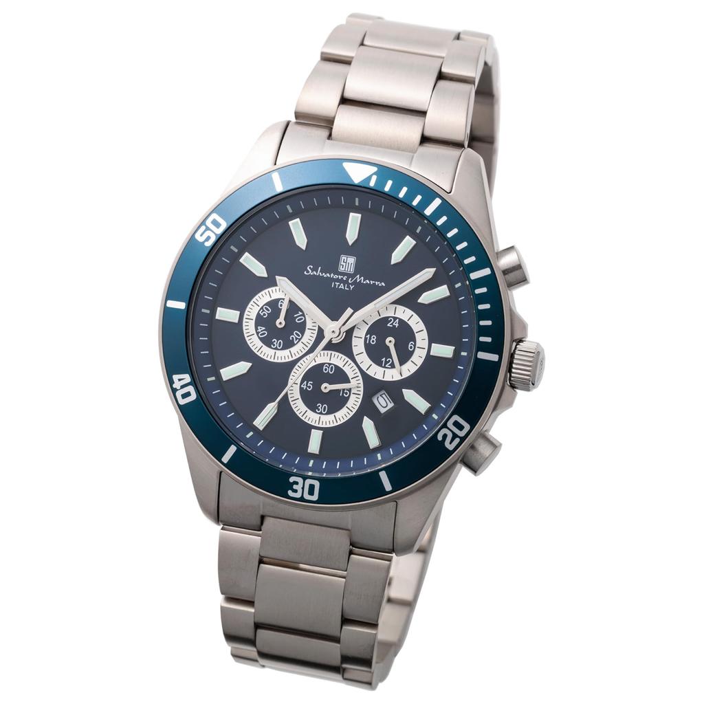 Watch Titanium Stylish Business Waterproof Lightweight Analog Watch Cloth Included GYBL [Salvatore Marra] Men's Men's [Product]