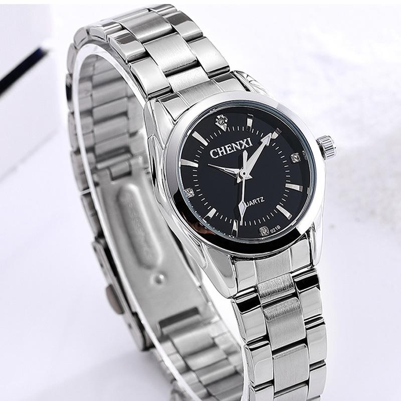 Fasinon Elegant Women Casual Watches Pink Rhinestone Simple Minimalism Lady Quartz Wristwatch 3ATM Waterproof CHENXI Brand Clock
