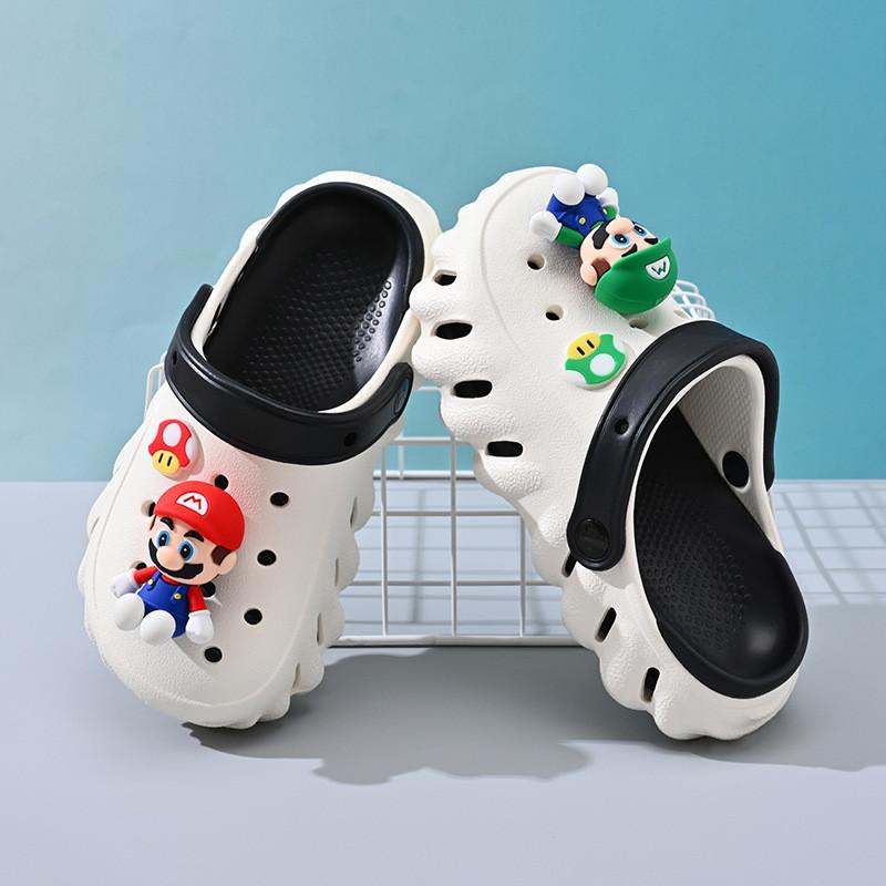 Mario Детские удобные дышащие клоги Летние слипоны для мальчиков и девочек