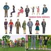 14Pcs Painted Figures, Scale People Figurines Set, Sitting, and Standing People, Painted Model Train Park Street Figures