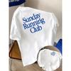 Европейский размер Клуб бега по воскресеньям, Модная мужская футболка с двусторонней печатью Клуб бега по воскресеньям, Подходит для дома, повседневного отдыха