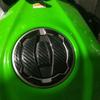 Carbon Fiber Motorcycle Gas for Tank Caps Pad Cover Sticker Decals Diameter 12cm/4.72-inch for Z900 Z400 Ninja 400 Ninja