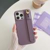 Роскошный кожаный чехол с узором личи и ремешком на запястье для iPhone 15 14 13 12 11 Pro Max Простая модная накладка