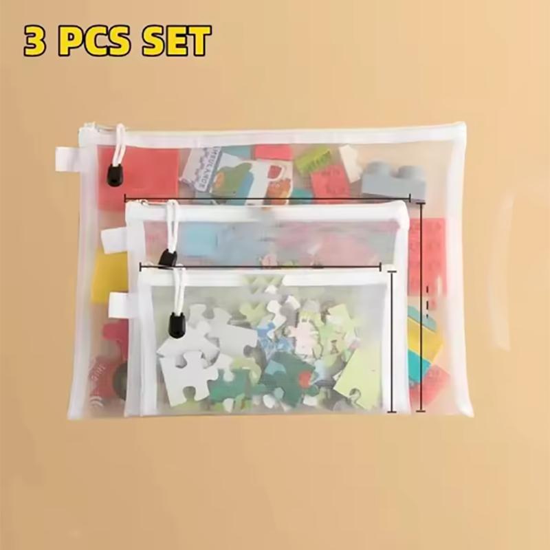 1-3 шт. Сумка для хранения Сетчатая Молния Игрушка Конструктор Пазл Подпакет Детский Частицы Молния Прозрачная Отделочная Хранение
