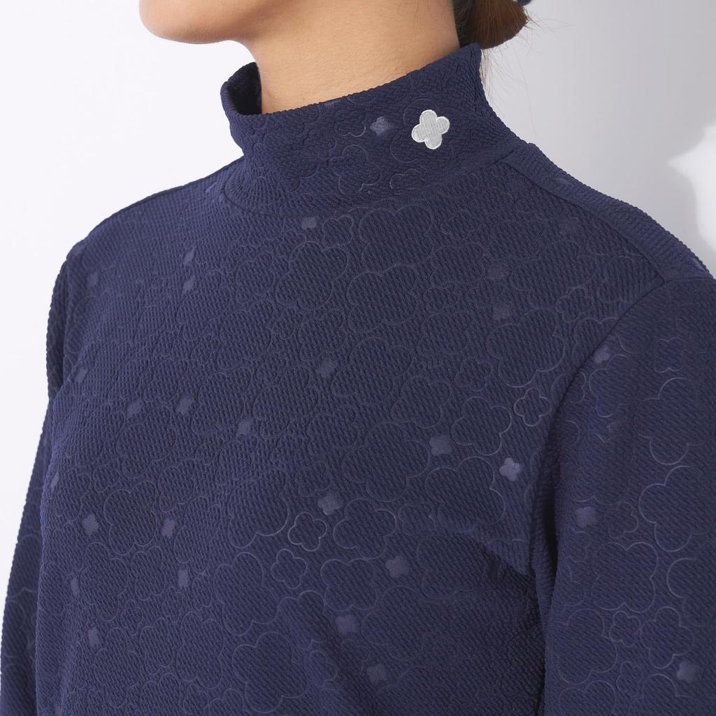 Marie Claire Women's Puffy Jacquard Mock Neck Shirt 734527