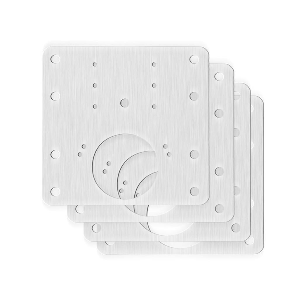 1/4 шт. Пластина для ремонта петель дверцы шкафа из нержавеющей стали для усиления мебели, монтаж для фиксации повреждений с обеих сторон