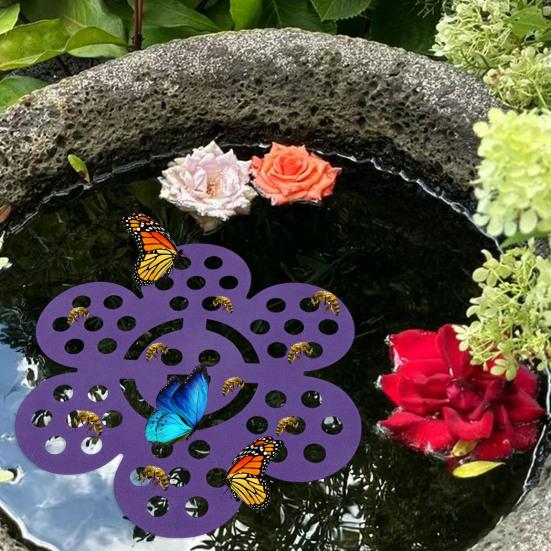 Floating Bee Drinking Station EVA Foam Bee Insect Butterfly Waterer Flower Shape Bee Bath for Outdoor Garden Balcony Backyard Patio Decor