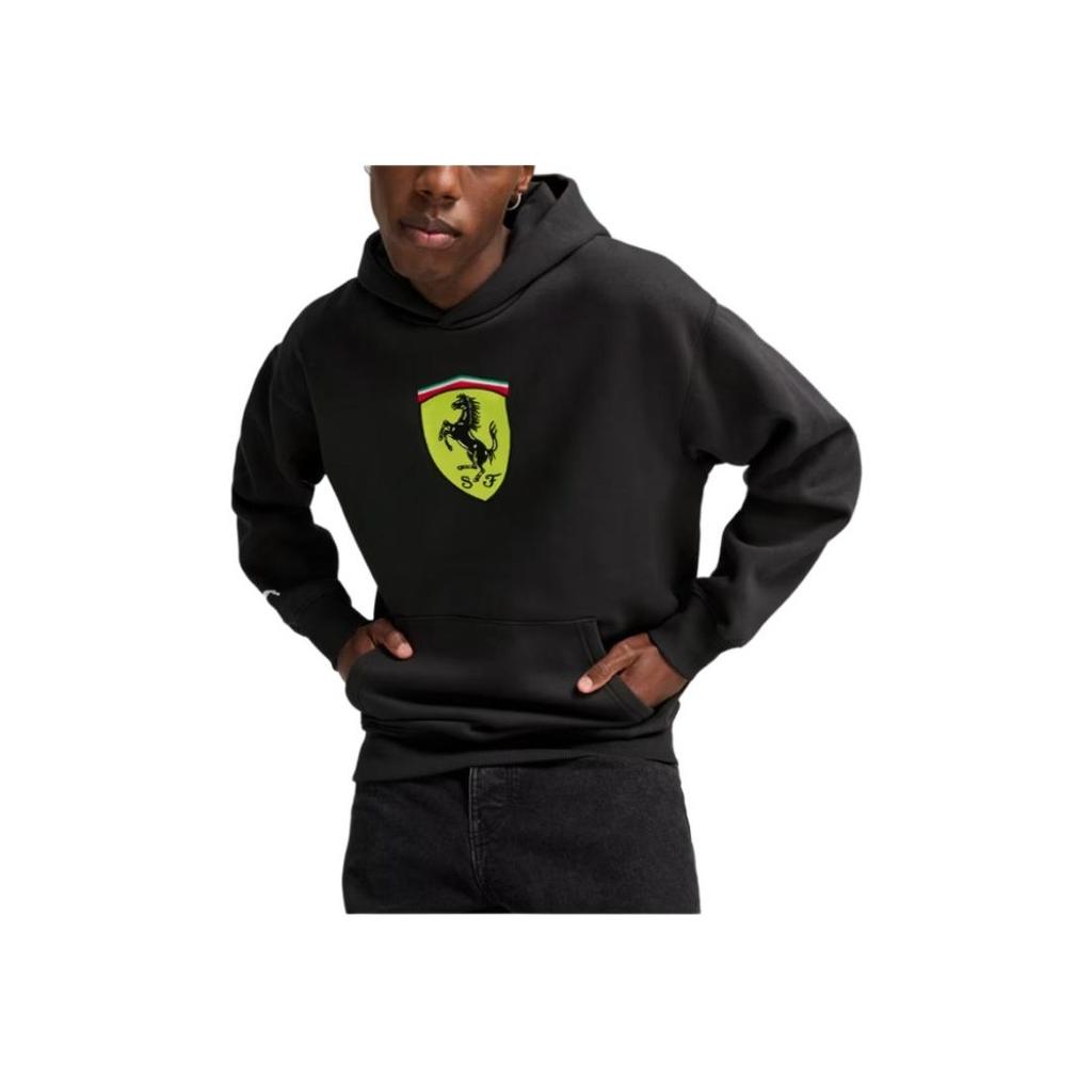 Puma X Ferrari Logo Hoodie Men Hoodies Black 627054-01
