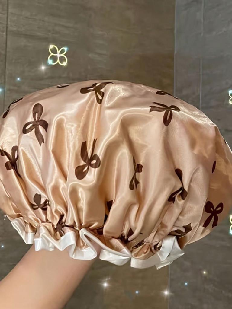 Двухслойная Утолщенная Шапочка для Душа Новая Водонепроницаемая Шапочка для Душа для Ванны Уход за Волосами во Время Купания Шапочка для Душа