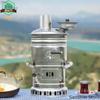 Separable Wood Samovar Tea Warmer Camping Kettle Teapot Warmer Stove Tea Picnic Samovar Wood Coal Stove Camp Steel Samovar