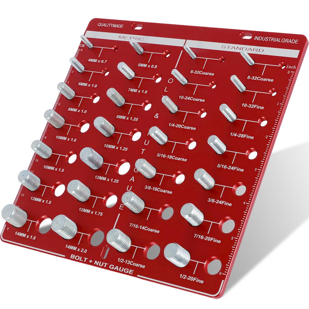 Прибор для проверки резьбы гаек и болтов 28 Идентификатор резьбы Идентификатор резьбы Имперский и метрический резьбовой калибр Измерительный инструмент