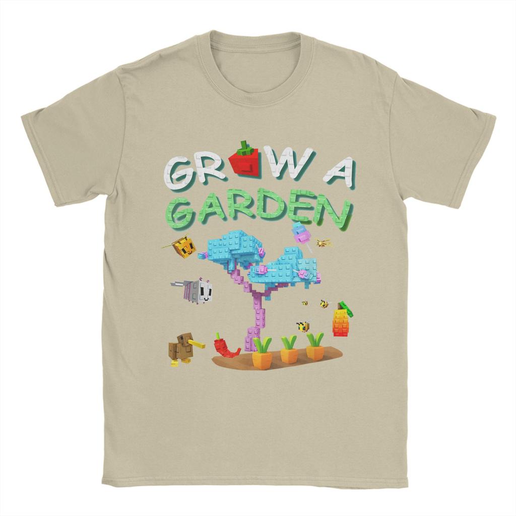 Casual T-Shirt Summer Grow A Garden Candy Blossom Leisure T-Shirts  Pure Cotton Tee Shirt for Man Y2K Printed Short Sleeve Tops