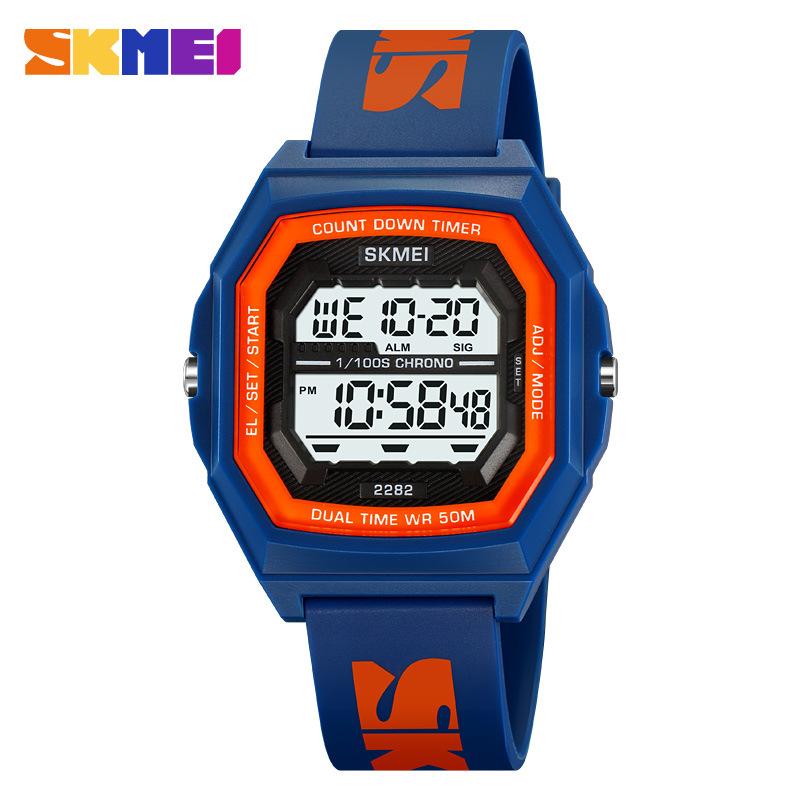 Спортивные многофункциональные мужские часы для отдыха на открытом воздухе Студенческие электронные часы Повседневные персонализированные водонепроницаемые электронные часы для мужчин