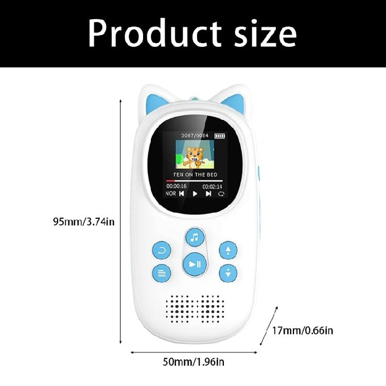 Lockable Button MP3 Player For Children BT5.0 5.0 32GB Internal Storage Body Music Story Companion