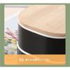 EFFORTS Fresh Lunch Box, Microwaveable, 1-2L Capacity, Slim, Square, Easy-Care, Two-Tier, Leak-Proof, Easy-Clean, Antibacterial, Bamboo Lid, Suitable