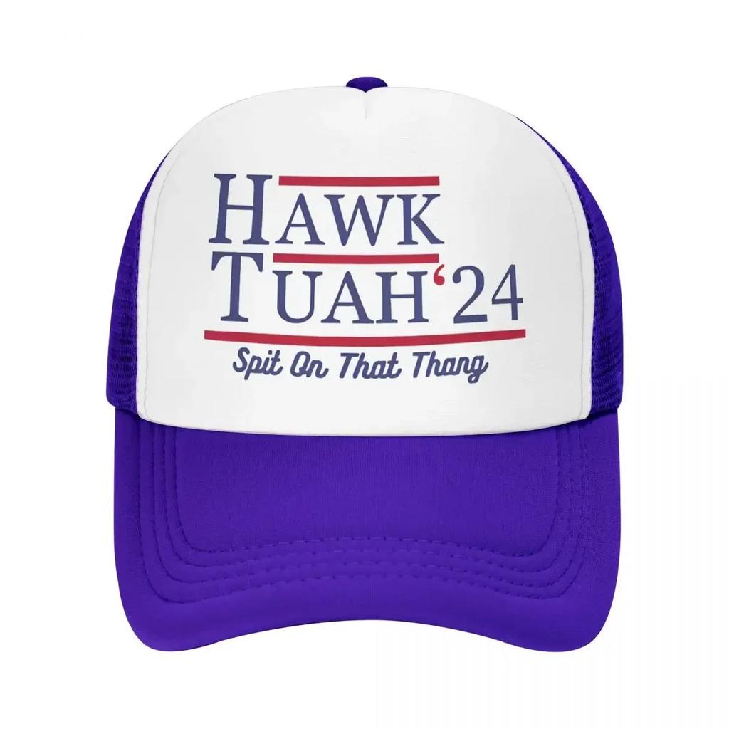 Hawk Tuah Spit On That Thang Trucker Cap Adult Outdoor Funny Hat Sun Hat Racing Cap Breathable Mesh Baseball Cap Summer
